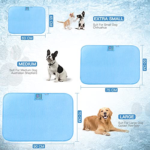 Pet Cooling Mat for Dogs Cats-Blue - elegear-shop