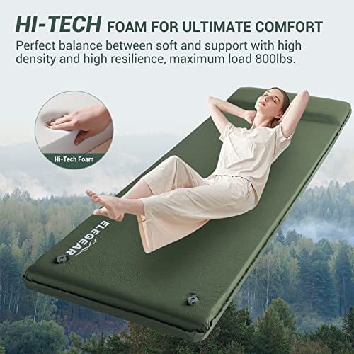 Self Inflating Sleeping Pad, 3.1" Ultra-Thick Memory Foam Camping Pad - elegear-shop