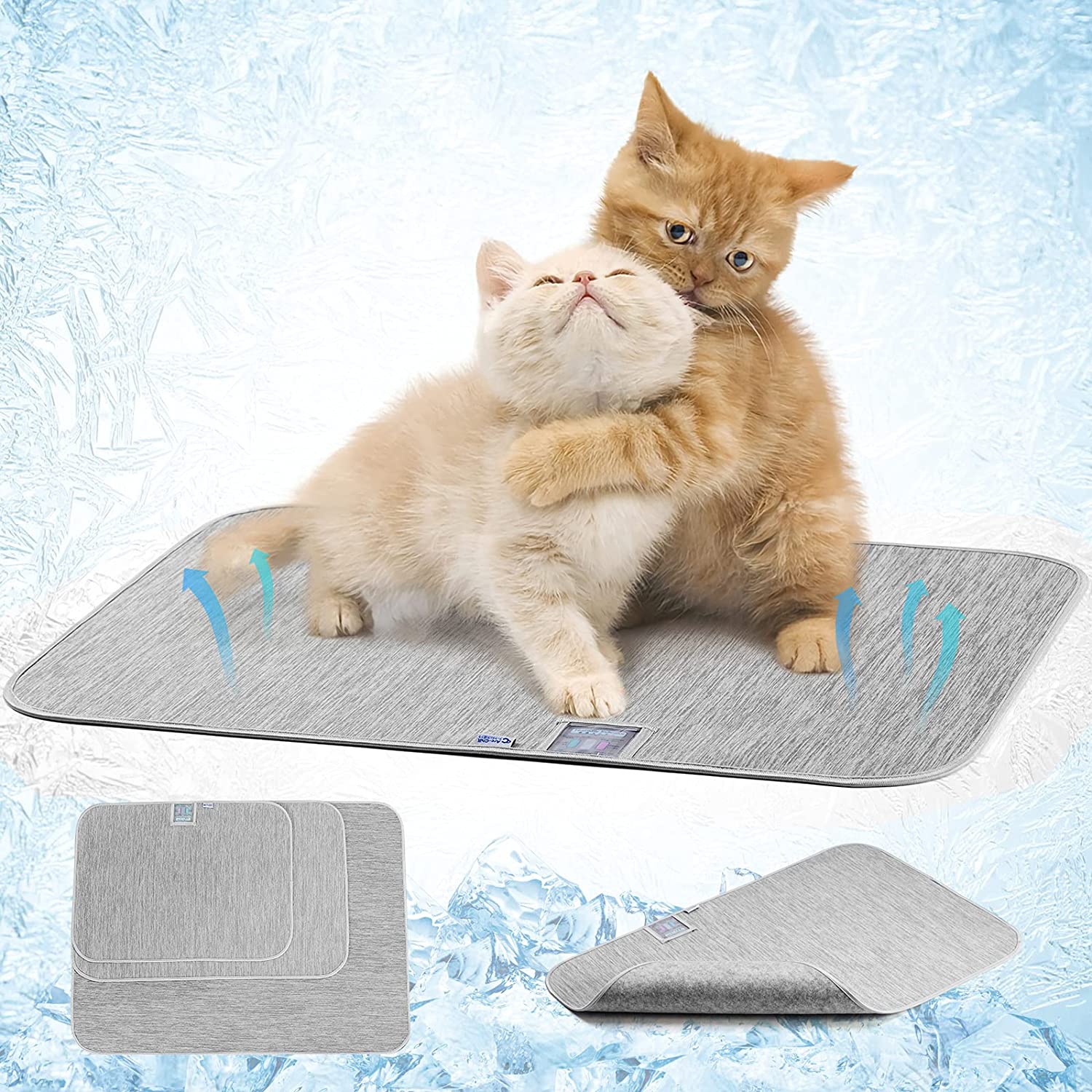 Pet Cooling Mat for Dogs Cats-Grey - elegear-shop