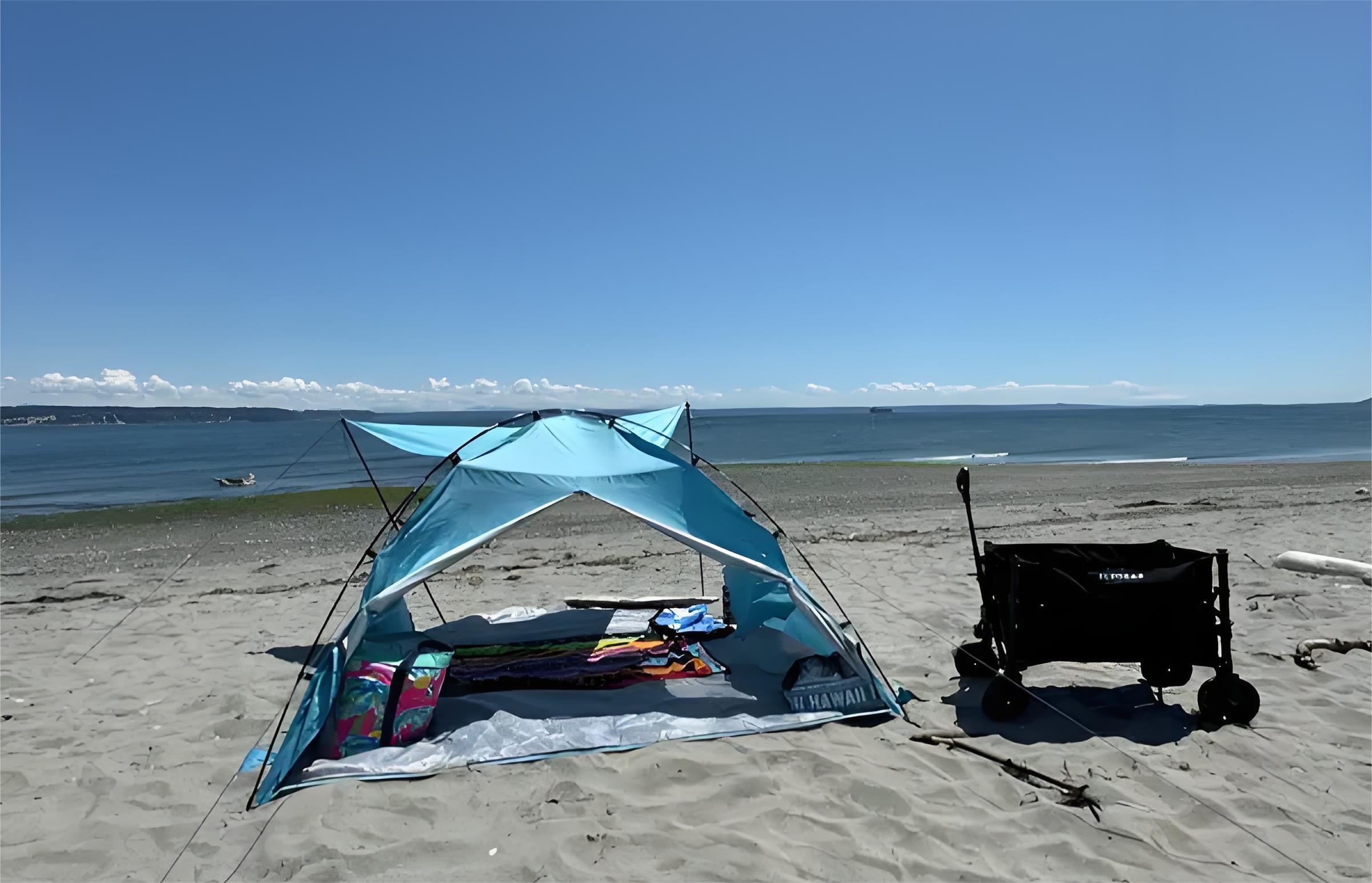 Camping tent near me Elegear Pop up Beach Tent Sun Shelter Gear Revie