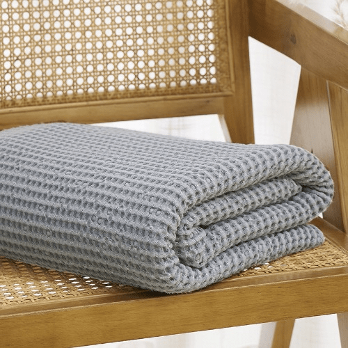 Cooling Cotton Waffle  Blanket,Lightweight Breathable Blanket from Bamboo for Hot Sleepers