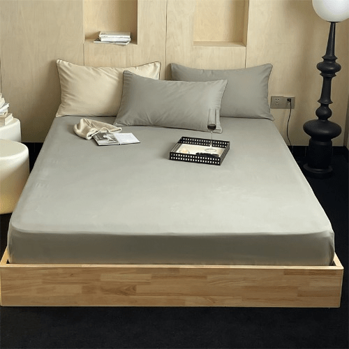 Soft Comfortable Cotton Solid Color Mattress Protector