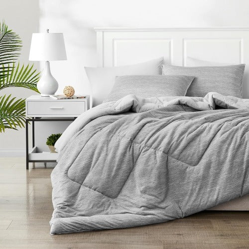 Double-Sided Gray & Blue Cooling Comforter All Season Quilt