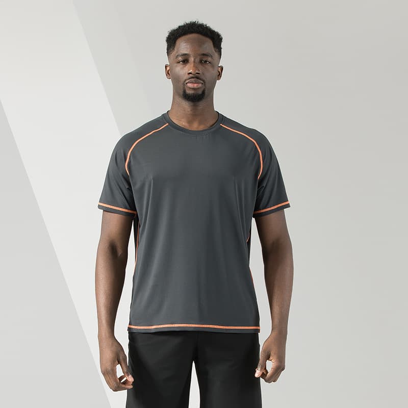 Mens Short Sleeve Muscle T Shirts Longline Shirt Gym Workout Shirts,T003