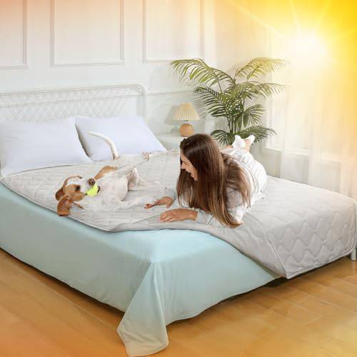 Dog Cooling Blanket and Cotton Reversible Pet Mat Q-Max>0.5