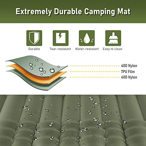 Double Sleeping Pad for Camping, Ultralight Self Inflating Camping Pad for 2 Person