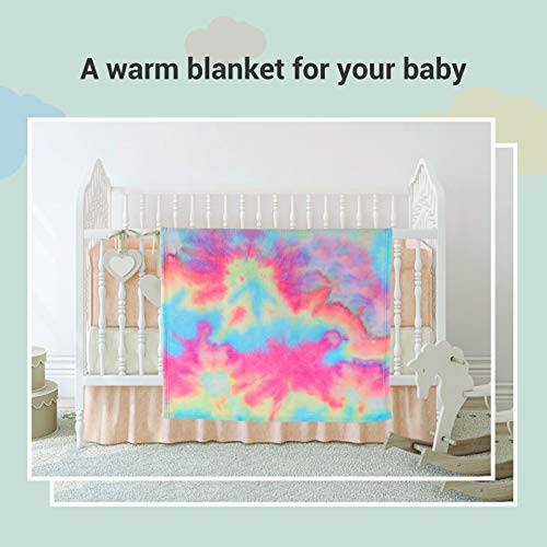 Heatwarm +2℃ Tie-dye Super Soft Flannel Blankets - Rainbow Pink (3 SIZE)
