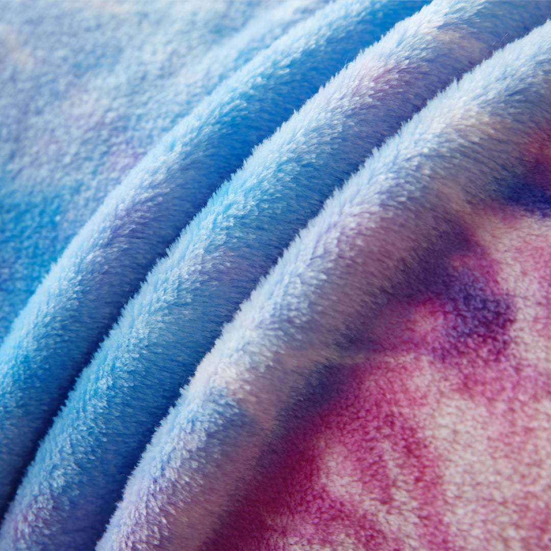 Heatwarm +2℃ Tie-dye Super Soft Flannel Blankets - Rainbow Purple (3 SIZE)