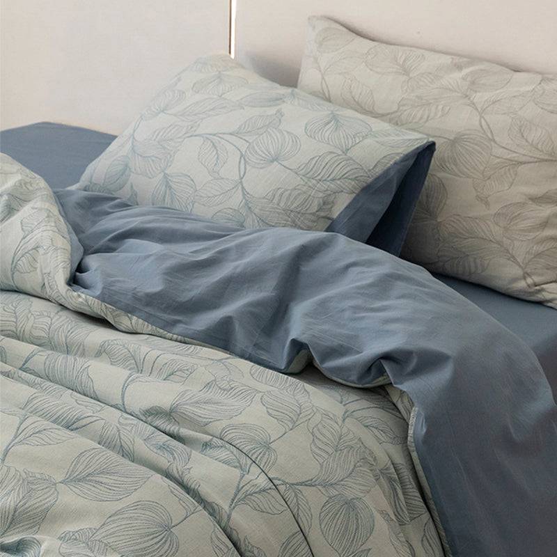 4-pieces bedding set Retro Double-Layered Jacquard Cotton Bedding Set,D012