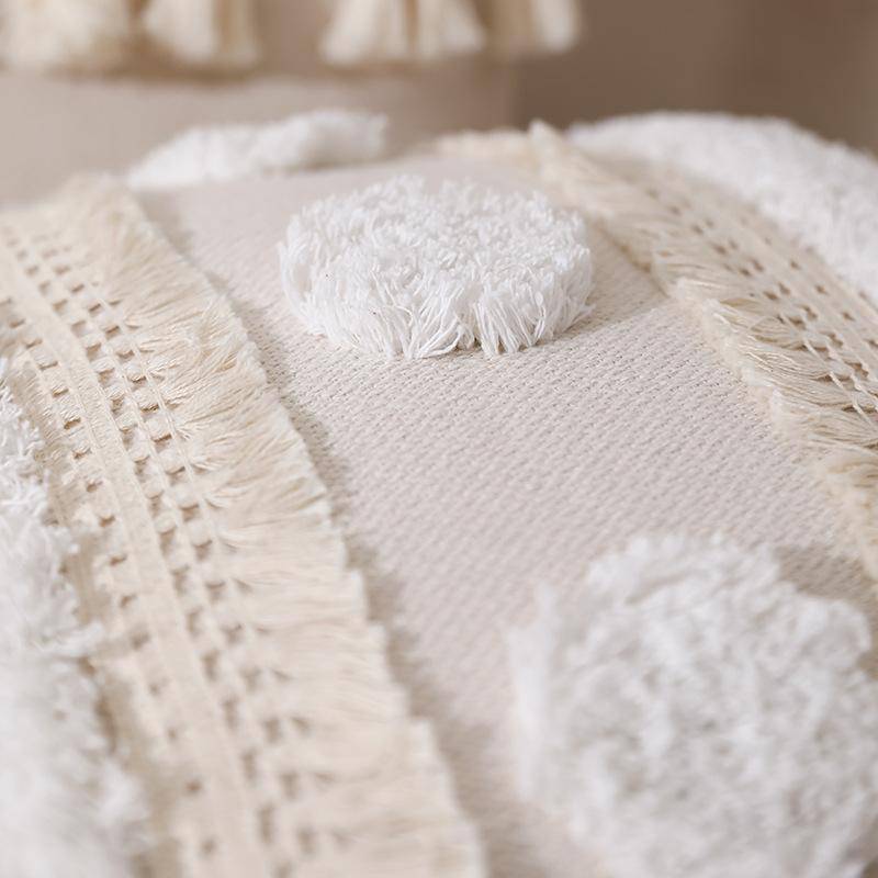 Bohemian Cotton Tufted Embroidered pillowcase sofa pillow tassel cushion cover (2 SIZE)