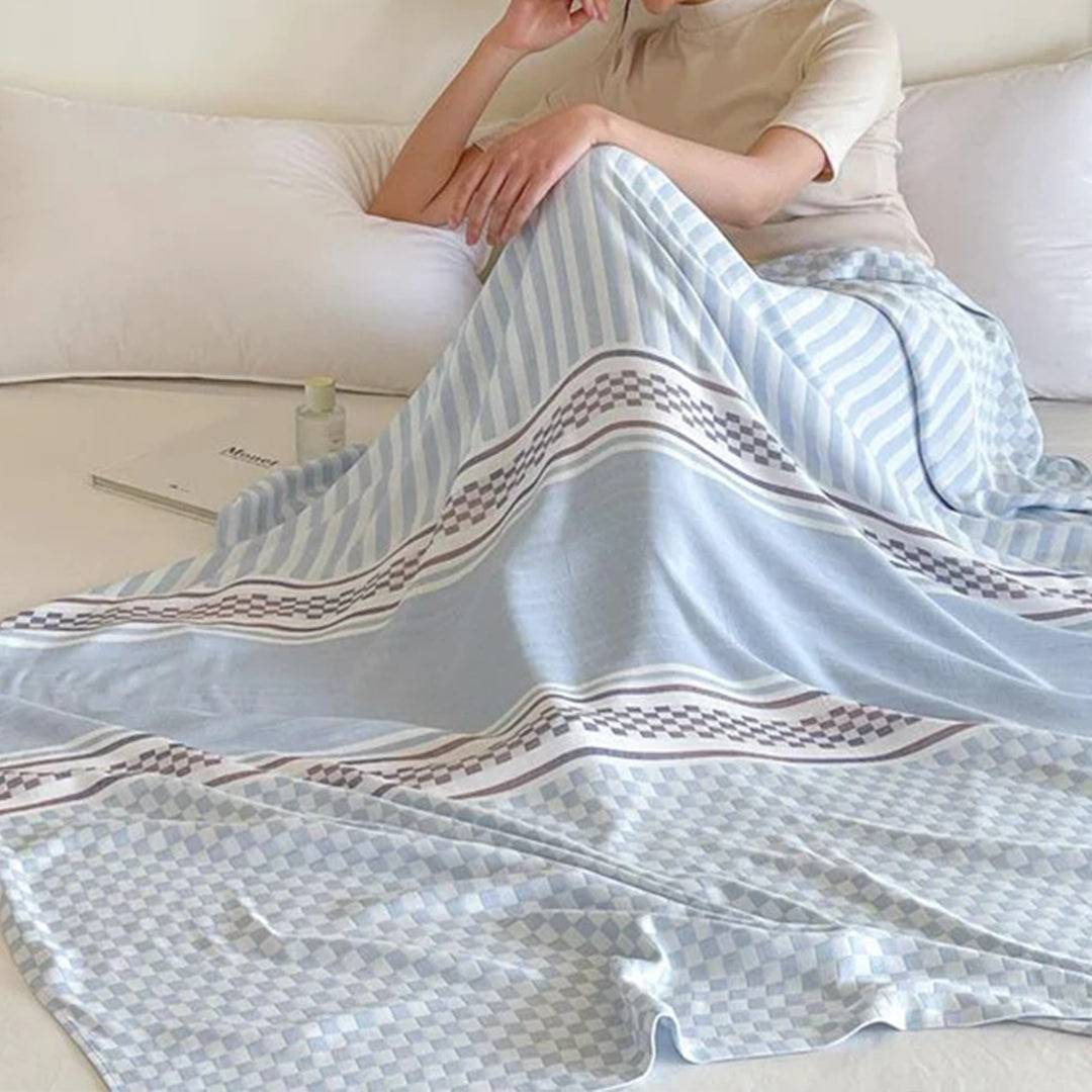 Cooling Bamboo Blanket Double-layer Gauze,(59*78'')