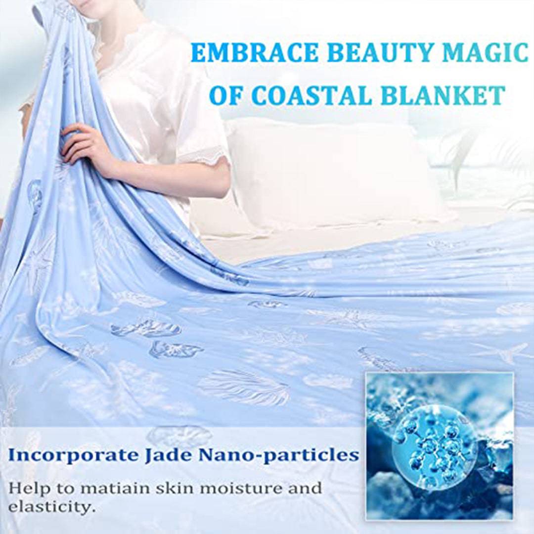 Elegear Ice silk Ocean Pattern Cooling Blanket