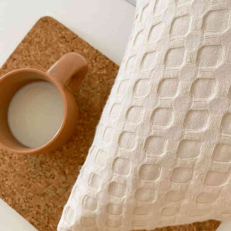 100% Cotton 4 Piece Cover & Sham Set Soft Textured Bedding Set,D001