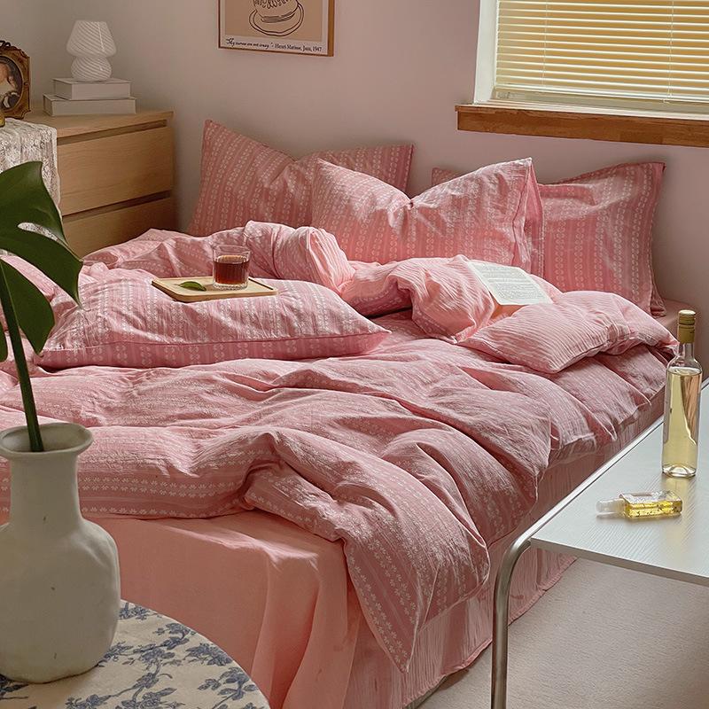Cotton Slub Soft and Breathable Bedding Set with a Stylish Texture - elegear-shop