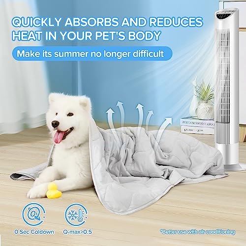 Dog Cooling Blanket and Cotton Reversible Pet Mat Q-Max>0.5 - elegear-shop