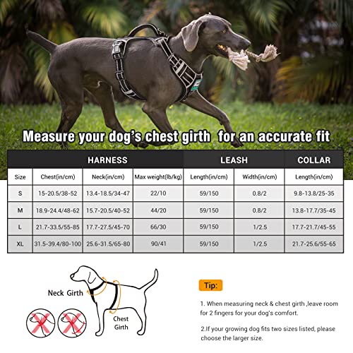 5 in 1 Dog Reflective Harness with Thickened Easy Control Handle (4 size)
