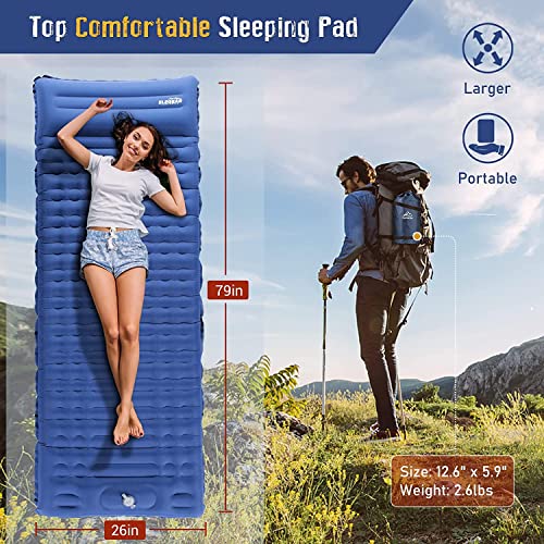 4" Ultra-Thick Single Inflatable Mattress Camping with Pillow Carry Bag - elegear-shop