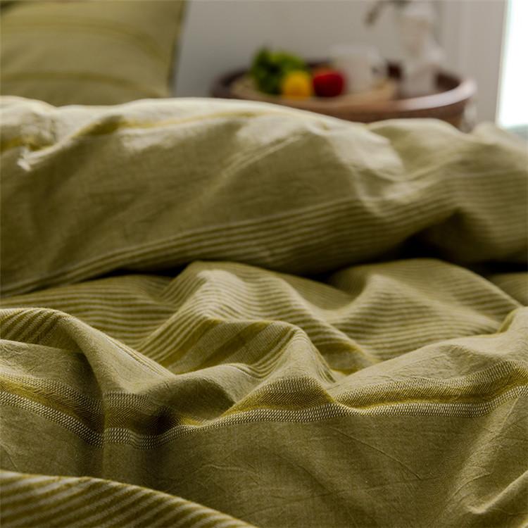 4 Pieces Luxury Soft Bedding Set 100% Washed Cotton Duvet Cover Set