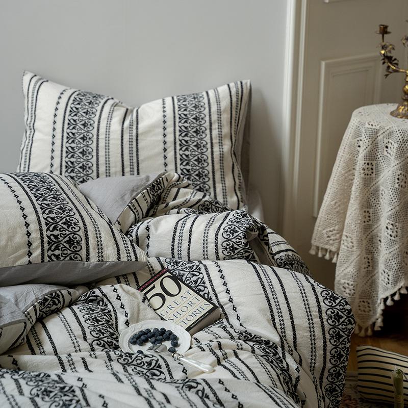 4-piece bedding set 100% Cotton Jacquard Weaving Bohemia Pattern