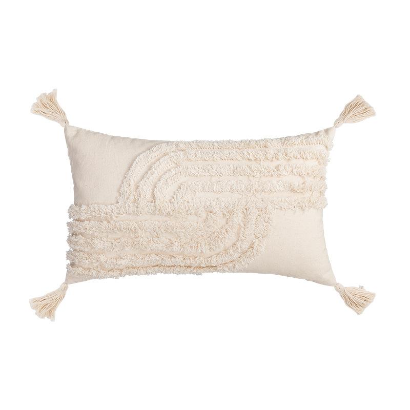 Bohemian Cotton Tufted Embroidered pillowcase sofa pillow tassel cushion cover (2 SIZE)