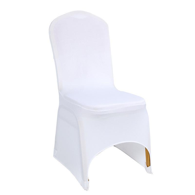 High Elasticity and Wear-Resistant White Chair Covers for Hotel, Wedding, and Banquet Events